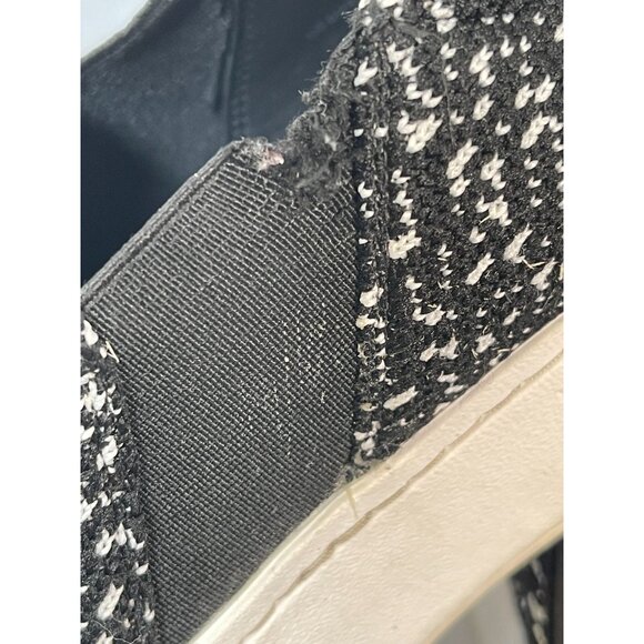 Vince Warren Tweed Knit Platform Slip On Sneakers Black White Size 6 - Picture 5 of 7